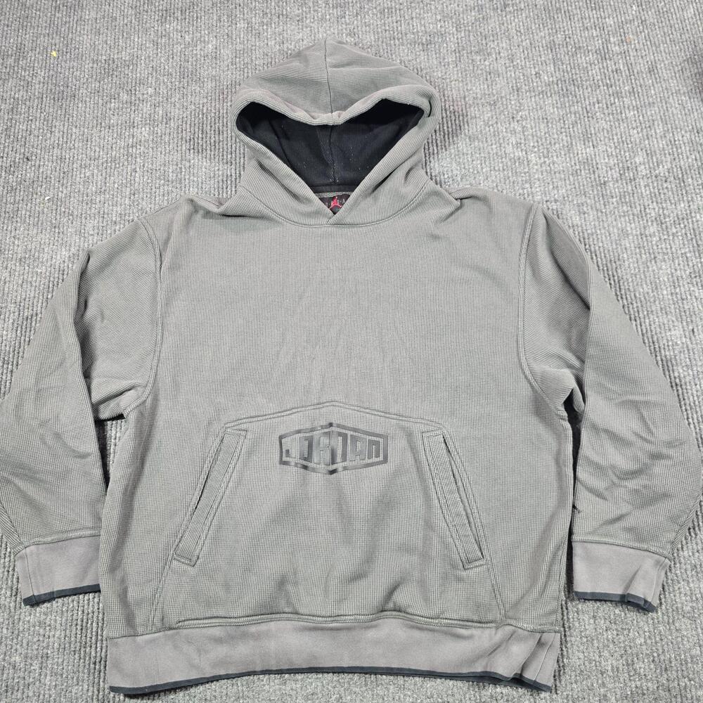 Nike Jordan Sport DNA Hoodie Mens 2XL Gray Thermal Fleece Pullover DC9644-068